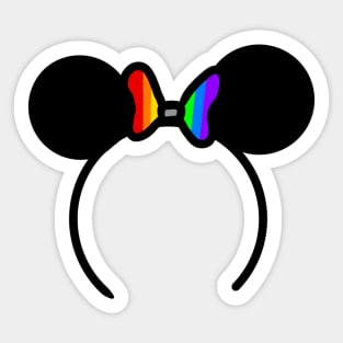 Rainbow Minnie Ears Sticker